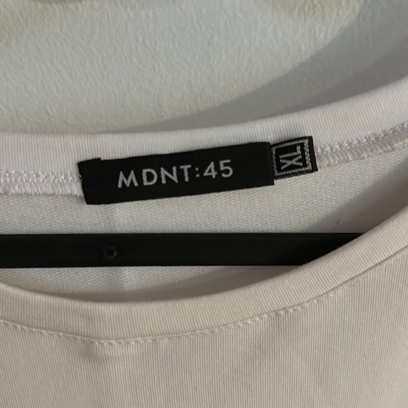 MDNT:45 Asymmetric White T-Shirt Dress in XL/Size 10 - Picture 6 of 6